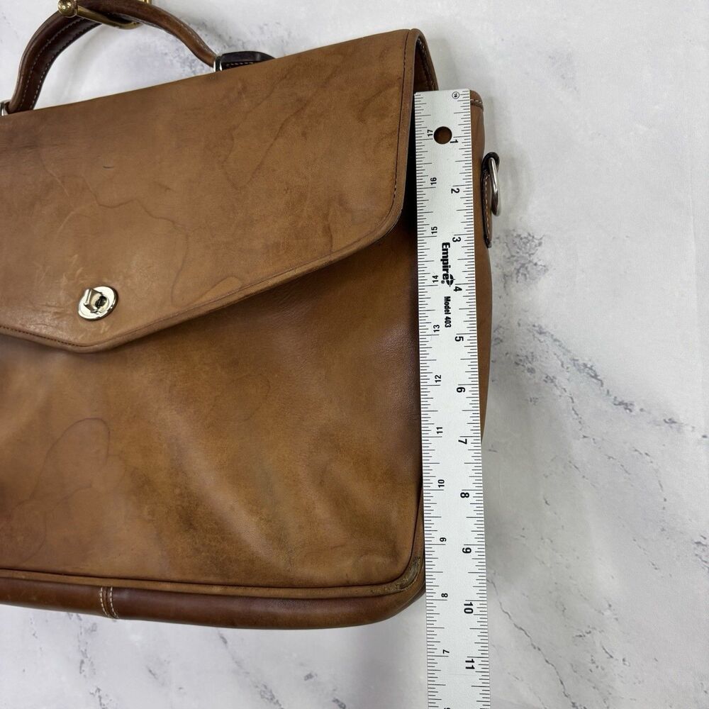 Vintage Coach Messenger Briefcase Bag Brown Leather Lexington 90s Retro work bag - Picture 12 of 16
